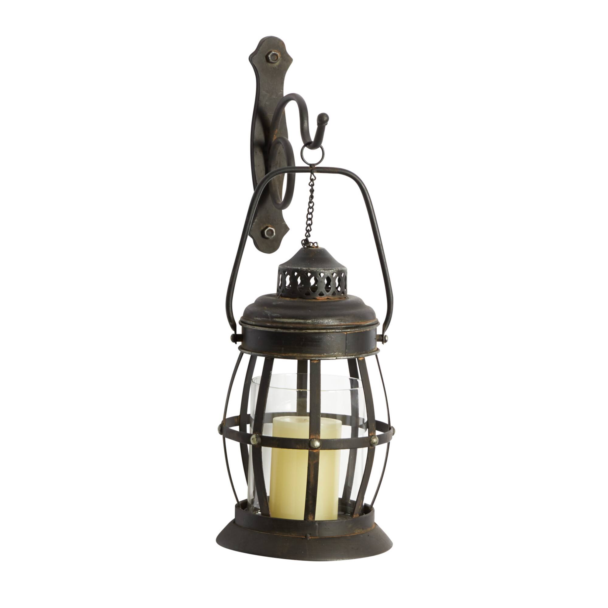 19'' Bronze Iron Rustic Candle Wall Sconce